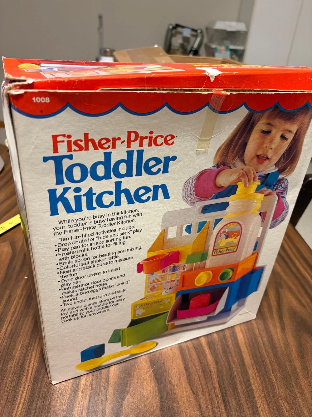 Vintage Fisher Price 1986 Toddler Kitchen #1008 Playset W/ Original Box